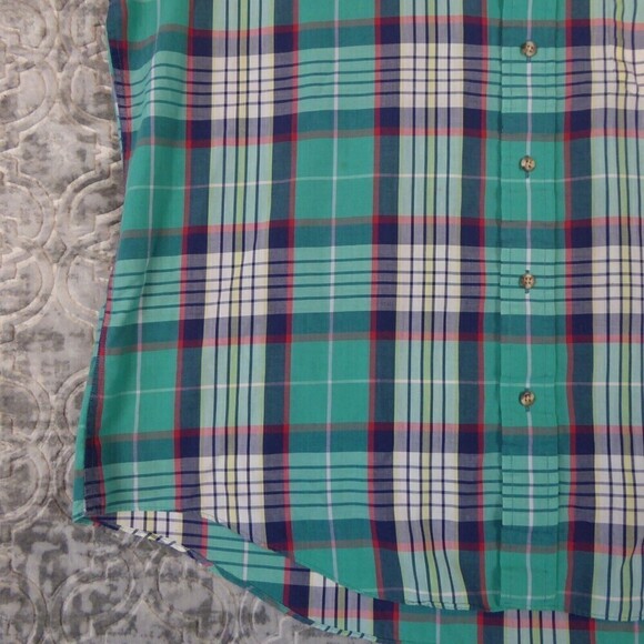 Vintage Fox Collection Shirt Mens Extra Large Plaid Short Sleeve Single Needle - Picture 6 of 14